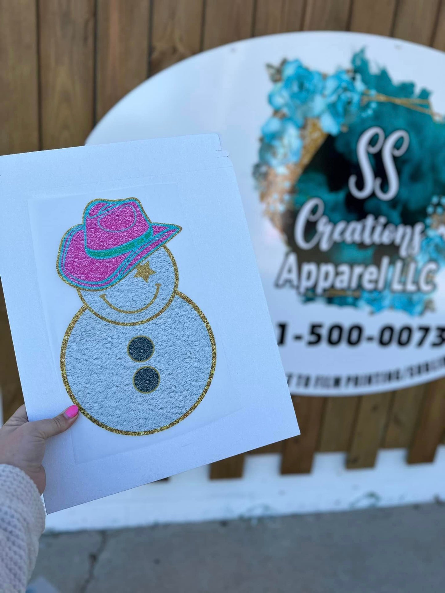 Glitter look alike Snowman