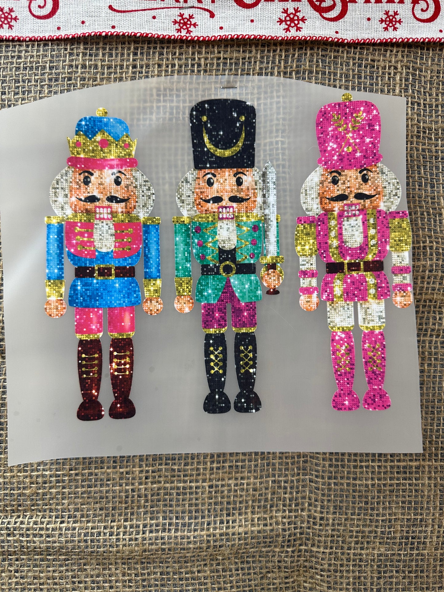 Glitter Look alike Nutcracker Transfer