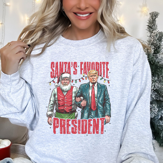 Santa's my favorite President, ready to press DTF TRANSFER ,shirt iron on