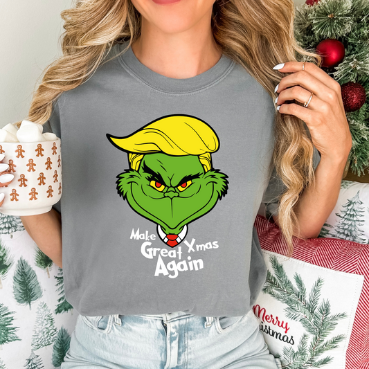 Trump grinch "Make Xmas Great Again", ready to press DTF TRANSFER ,shirt iron on (Copy) (Copy) (Copy)