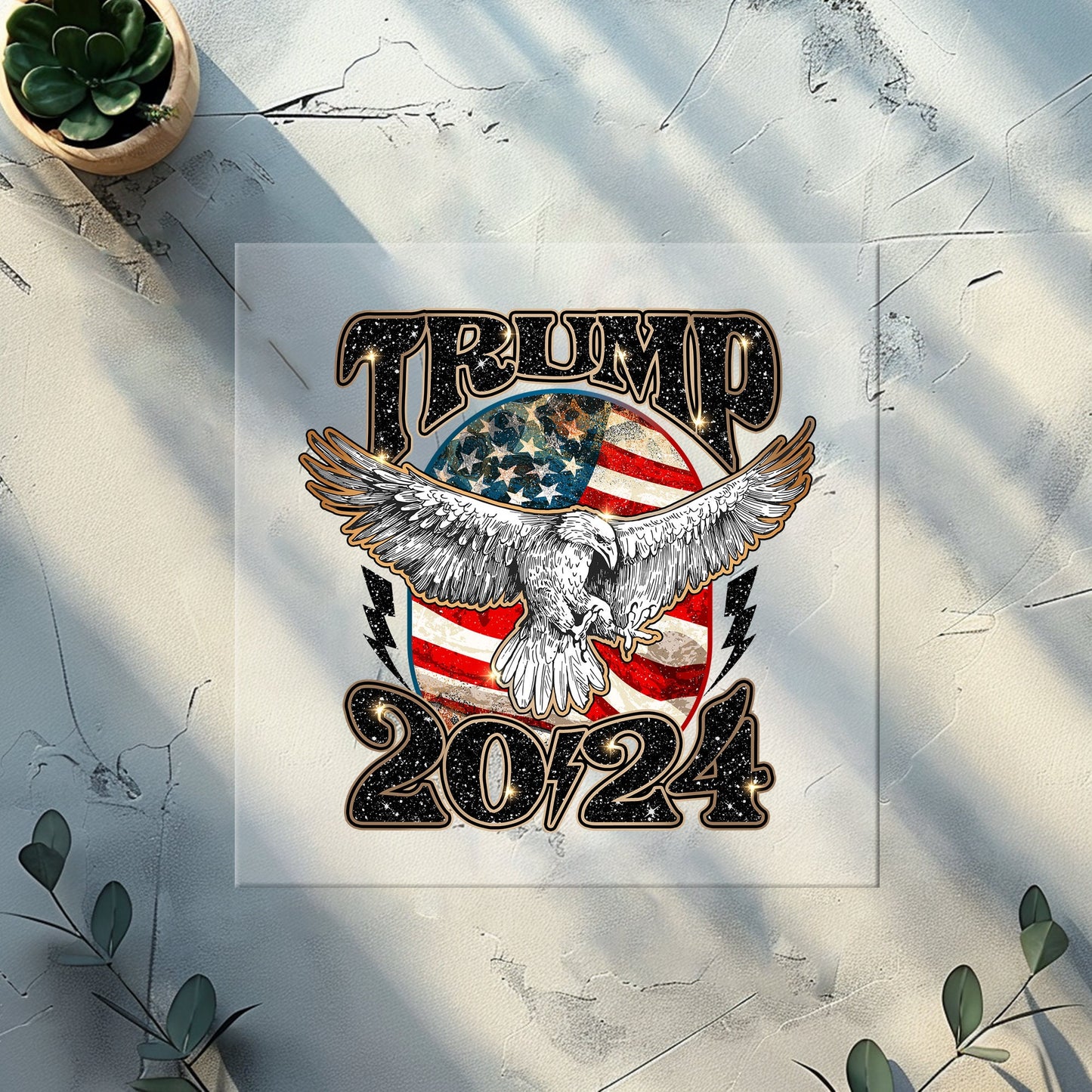 Trump 2024 Eagle ,4th of July ready to press, Trump, DTF TRANSFER ,shirt iron on