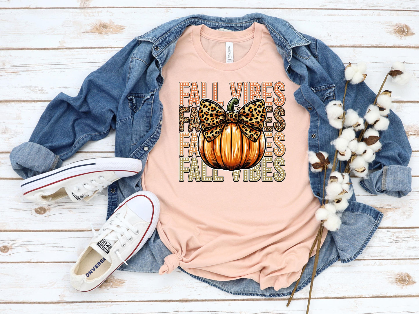 Fall Vibes Retro Leopard Pumpkin, ready to press DTF TRANSFER ,shirt iron on