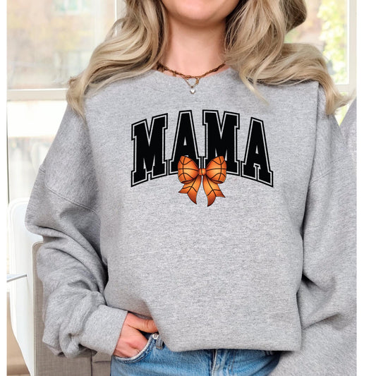 Basketball Mama Coquette bow , ready to press DTF TRANSFER ,shirt iron on