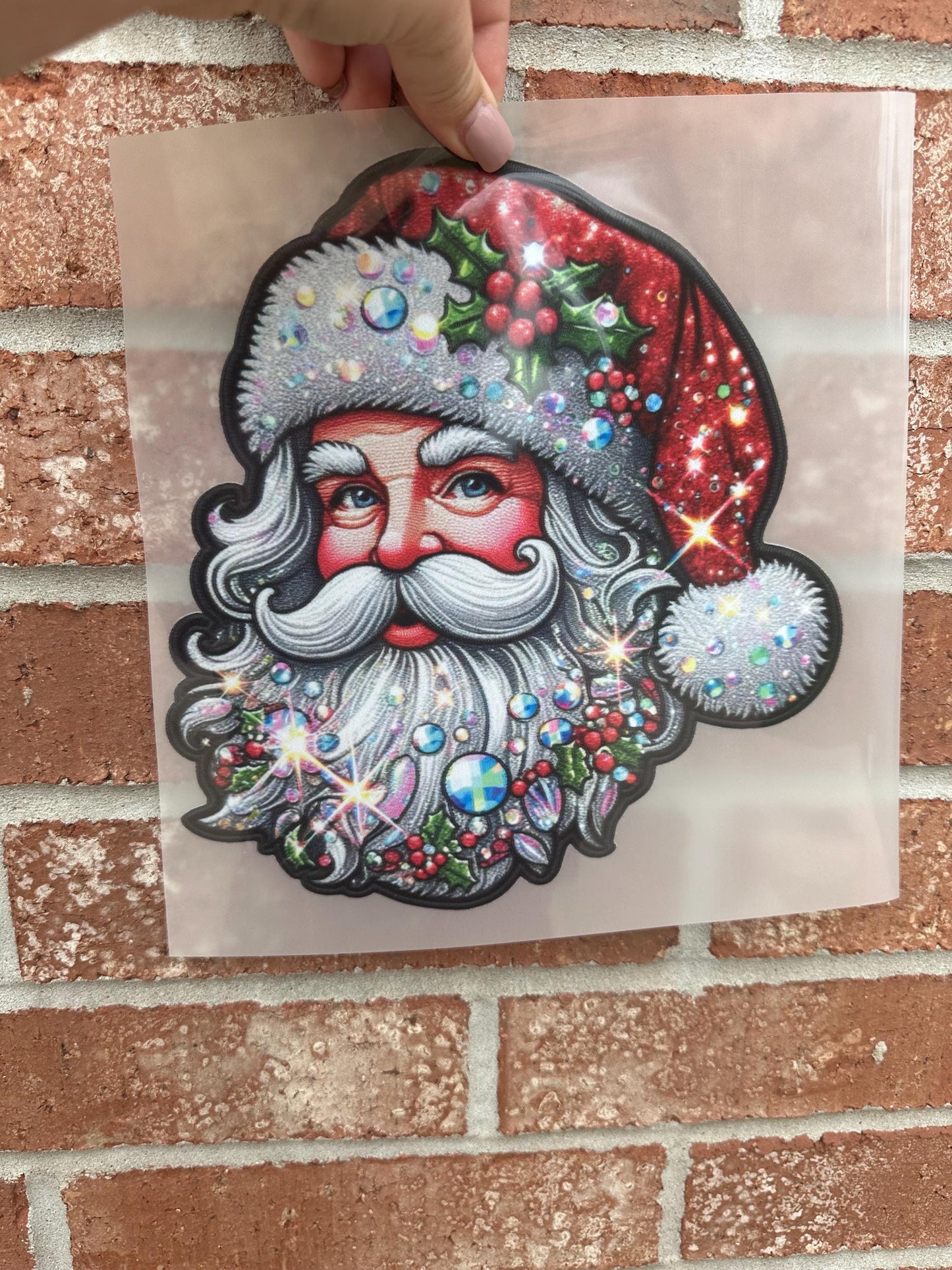 Faux jewel santa  DTF transfer, Shirt Transfer
