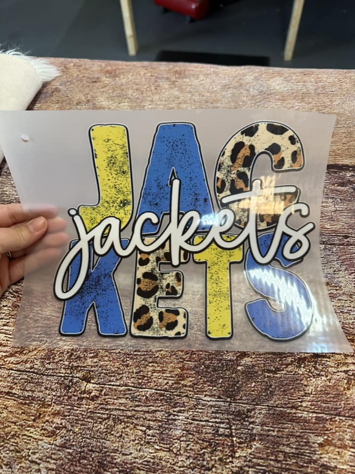 YellowJackets Blue and Yellow Leopard