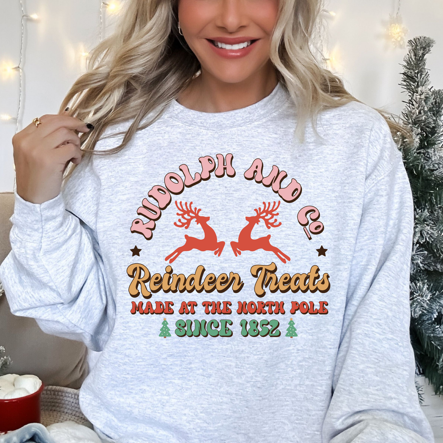 Rudolph & Co. Reindeer Treats , ready to press DTF TRANSFER ,shirt iron on (Copy)